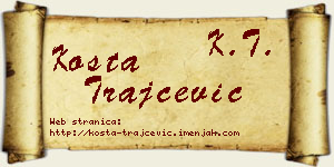 Kosta Trajčević vizit kartica